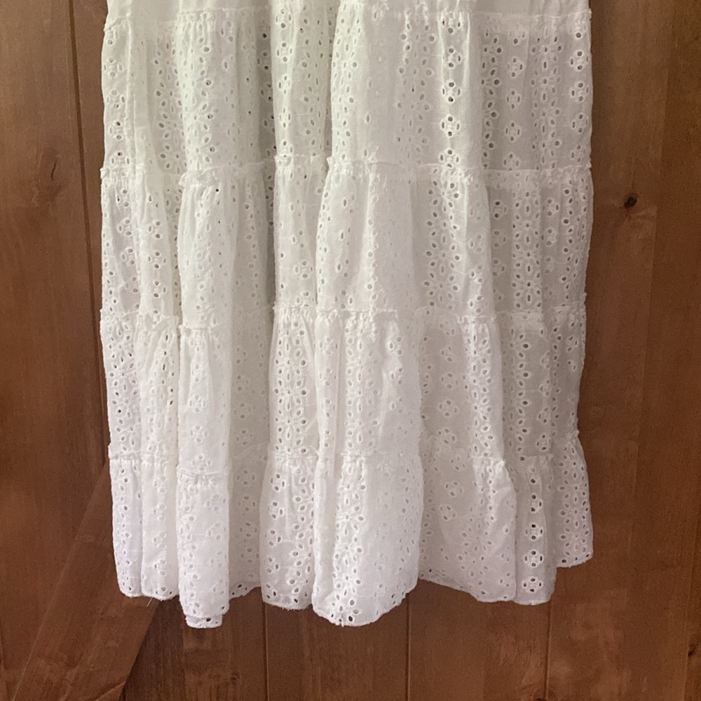 Solitaire White Eyelet Swim Dress Swim Cover up - Picture 7 of 10
